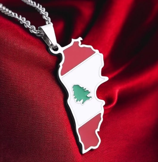 Libanon-Karte-Halskette