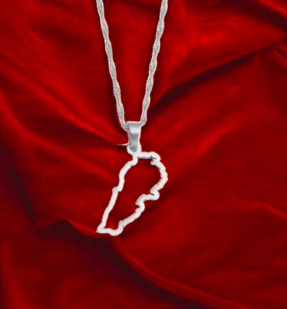 Lebanon Delimited Map Necklace