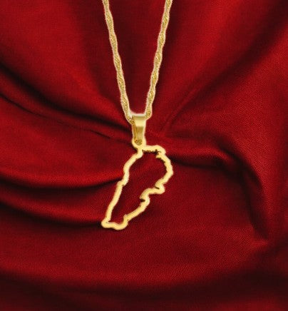 Lebanon Delimited Map Necklace